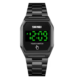 SKMEI 1679 Hot Sale Edelstahl LED Digitaluhren Wasserdichte Touchscreen-Armbanduhr