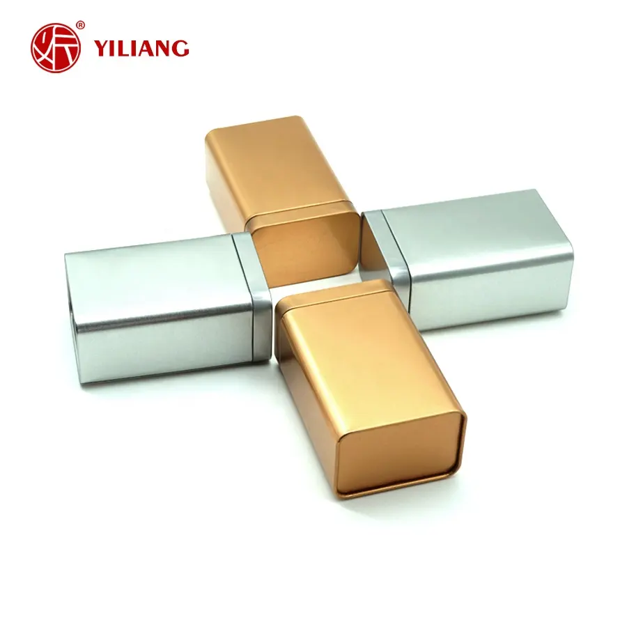 Wholesale Square Tea Container Tin Gift Box Packaging Metal Pure Color Tin Box For Cookies And Coffee