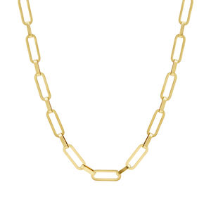 Cadena de Eslabones de Acero Inoxidable Chapada en Oro de 18K al por Mayor, Joyería de Moda, Collares para Mujer, Accesorios, P193039 - Product Image 1