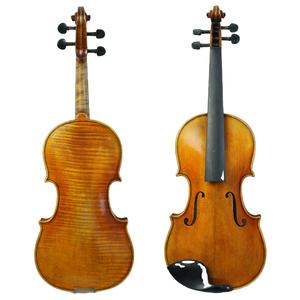 Top in abete rosso europeo invecchiato e retro in acero fiammeggiato 4/4 violino fatto a mano potenti strumenti a corda violino violino - Product Image 1