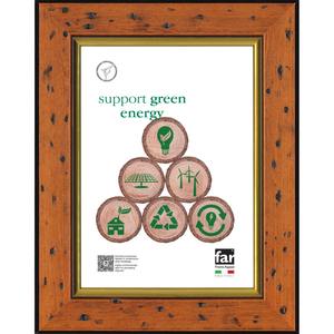 Cornice in legno di quercia e Crylex noce/oro 50x70 cm - Product Image 1