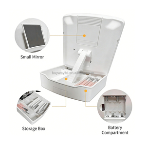<span class=keywords><strong>Miroir</strong></span> de maquillage LED pliable avec tiroir de rangement, capteur tactile intelligent, <span class=keywords><strong>miroir</strong></span> <span class=keywords><strong>grossissant</strong></span> 5X, <span class=keywords><strong>miroir</strong></span> cosmétique de bureau, vente en gros - Product Image 2