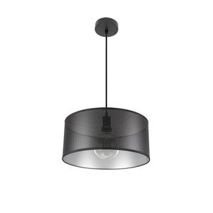 Colgante 1xE27 en negro/plata, dimensiones 40x40 cm, ideal para decoración moderna y ambientación de espacios. - Product Image 1