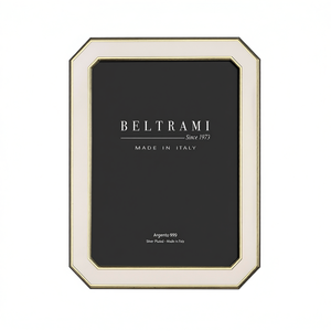 Beltrami Silver Plated Photo <b>Frame</b> with Embossing <b>Printing</b> Durable Rectangle Wood Base Made in Italy Argento 999 - Product Image 2