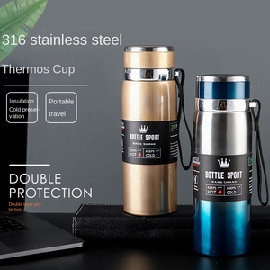 Bouteille d'eau isotherme portable en acier inoxydable 316 de grande capacité pour voiture, idéale comme cadeau – Vente en gros - Product Image 1