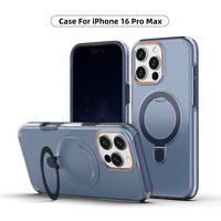 Nouvelle Arrivée Coque de Téléphone en Métal avec Support Magnétique Antichoc et Recharge Sans Fil pour iPhone 17 Air Pro Max 16 15 14 13 12 11