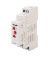 Relais multifonctionnel sur rail DIN 8 broches 220V monophasé avec indicateur LED et minuterie pour appareils électriques