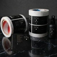 Impression personnalisée rouleau auto-adhésif vinyle étanche logo privé étiquette d'autocollant de bouteille en plastique cosmétique pour les soins de la peau