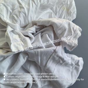 Trapos de Limpieza Industriales de Tela Blanca 100% Algodón, Bolsa de 25 kg, Trapos Blancos para Pintores, Trapos para Camisetas - Product Image 4