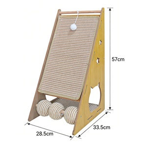 Papan garuk kucing <span class=keywords><strong>Sisal</strong></span> Modern, alas cakar tahan aus vertikal pohon kucing garuk mainan kucing dikemas karton - Product Image 6