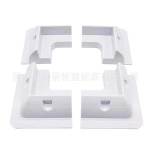 Solar Pv Abs Plastic Mounting <b>Bracket</b> White <b>Black</b> 4 Pieces For RV Boat Roof Installation - Product Image 1