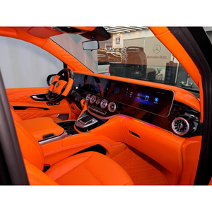 Accesorios Interiores de Lujo Estilo Maybach para <span class=keywords><strong>Mercedes</strong></span> <span class=keywords><strong>Vito</strong></span>, <span class=keywords><strong>Fundas</strong></span> de Asiento de Cuero Naranja Premium, Juego de Modificación de Acabados, Interior Completo - Product Image 6