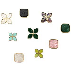 Nordic Luxury Minimalist 2-in-1 <strong>Pulls</strong>-Solid Zinc Alloy 7-Color Petal/Round Square Single Hole Durable Antirust <strong>Knobs</strong> for - Product Image 1