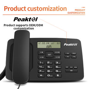 <span class=keywords><strong>Téléphone</strong></span> <span class=keywords><strong>Fixe</strong></span> Filaire de Bureau avec Identification de l'Appelant, Appel Mains Libres et Réglage du Volume, pour Maison et Bureau - Product Image 2