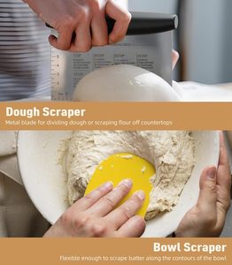 Set <span class=keywords><strong>di</strong></span> cestini impermeabilizzanti per pane in ceramica Sopewod forniture <span class=keywords><strong>di</strong></span> pasta madre con fodera ovale in brotformi per il pane fionda per il pane raschietto raschietto - Product Image 3