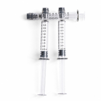 Flacon de stockage de concentré premium en plastique de 3 ml avec logo personnalisé, conception anti-fuite Luer Lock et piston, pour emballage sur mesure