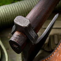 Hache de camping multifonctionnelle de qualité industrielle, forgée à la main en acier au chrome-vanadium, outil de survie tactique, coupe-bois, coupe-foin