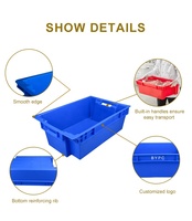 BYPC-caisses empilables en plastique PP PE de bonne qualité 600x400x310mm pour le transport des tomates et légumes agricoles