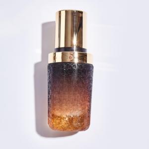 Factory Wholesale Custom Logo Round Brown 30ml-120ml Glass <strong>Cosmetic</strong> Skincare Bottles Set - Product Image 3