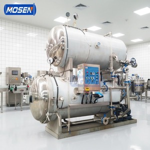 Sterilizzatore a Immersione in Acqua a Vapore Industriale Mosen CE/ISO 9001 con Controllo PLC Automatico nell'Industria Alimentare - Product Image 1