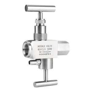 Válvula de Aguja M201.5 SS304 6000PSI Manual con Ventilación para Manómetros - Product Image 1