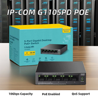 Conmutador de escritorio Gigabit de 5 puertos Conmutador inalámbrico VLAN inteligente gestionado POE con función apilable Capacidad de 1000M para uso industrial