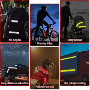 <span class=keywords><strong>Autocollant</strong></span> réfléchissant personnalisé haute visibilité autocollants de sécurité autocollants réfléchissants pour vélos, casques, véhicules - Product Image 6
