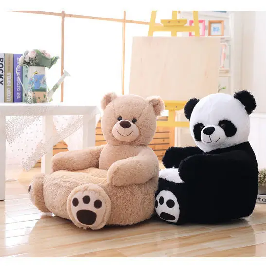 Wholesale stuffed bear duck panda animals baby kids plush sofa chair&toys bean bags