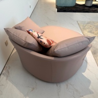 Canapé de détente de style luxueux, canapé simple moderne avec revêtement en cuir, pieds en acier, garantie de 3 ans, utilisation hôtelière et domestique