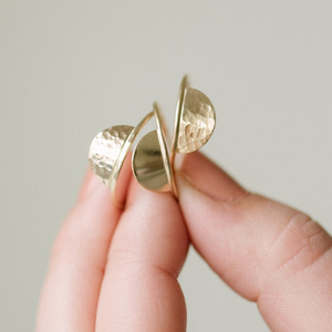 Anelli all'ingrosso gioielli donna minimalista di alta qualità a buon mercato 925 argento mezzo disco impilabile anelli da dito vintage - Product Image 4