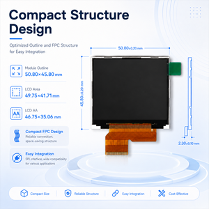 Écran LCD TFT IPS de 2,3 pouces 320x240 Interface SPI 4 lignes 16 broches IC pilote GC9308 180 cd/lumière Luminosité 180 cd/m² Montage par soudure - Product Image 4