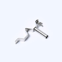 Support de tube hexagonal en acier inoxydable 304, collier de serrage pour tuyau, boucle de serrage soudée, support fixe cylindrique