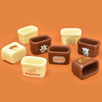 Kawaii tas roti Resin Flatback Cabochon untuk Diy rumah boneka miniatur krim dapur lem aksesoris buatan tangan