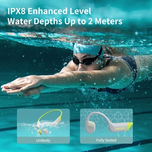 Langsdom Air Natation IPX8 Waterpoof Casque <span class=keywords><strong>sans</strong></span> <span class=keywords><strong>fil</strong></span> à oreille ouverte Bluetooth Écouteurs à conduction osseuse <span class=keywords><strong>avec</strong></span> 32G <span class=keywords><strong>MP3</strong></span> Écouteur - Product Image 2