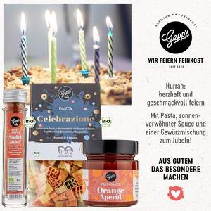 Canasta de Regalo de Cumpleaños de Gepp con <span class=keywords><strong>Pasta</strong></span> Italiana, Bombones y Serpentinas - Regalo Unisex para Mujeres y Hombres - Product Image 4