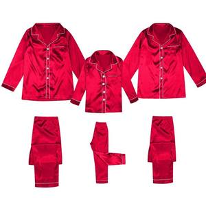 2025 <strong>Christmas</strong> Family Matching Satin Pajamas Set Comfortable Smooth Satin Button-Personalized Baby Kids <strong>Pyjamas</strong> for <strong>Couples</strong> Home - Product Image 1
