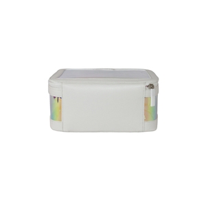 EVA Transparente al por Mayor para Bolsas, Holográfico, para Viajes, Almacenamiento de Cosméticos, Cierre con Cordón, Blanco, 6 Pulgadas - Product Image 5