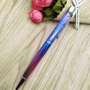 Hot Stock Liquid Quicksand Glitter Tube Metal Ballpoint Pen Multi Color for Girls <b>Wedding</b> Promotional Gift Stationery - Product Image 3