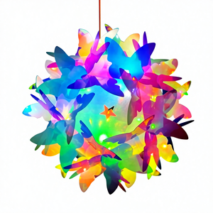 Lanterne créative DIY irisée découpée au laser, lanterne à main Saint-Martin, veilleuse, jouet cadeau pour zone panoramique - Product Image 1