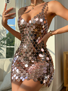 厂家直销2024新到新款性感夜总会派对朋克风格性感亚克力连衣裙 - Product Image 3