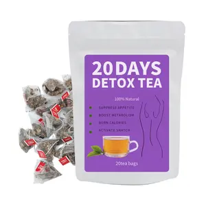 2024 شاي أوراق الشاي الجديد المترهل الصحي شاي للتخسيس خلال 20 يومًا شاي تخسيس عضوي مع شرب الشاي لعلاج الإمساك مكملات تنظيف ومزيل التسمم