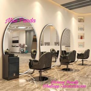 Attrezzatura per Salone 2024, Altri Arredi per Salone, Postazioni da Barbiere Bifacciali, Specchio per Acconciature con Luci - Product Image 5