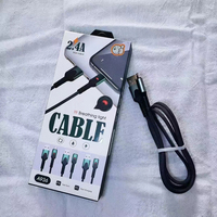 Kabel Data Pengisian Cepat Tipe-C USB Mikro Tembaga Murni Bercahaya Warna-warni LED LIGHT Baru dan Asli untuk Iphone