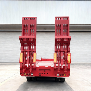 <span class=keywords><strong>Semi</strong></span>-<span class=keywords><strong>remorque</strong></span> surbaissée robuste à 4 essieux 80t avec échelle hydraulique pour le transport de machines - Product Image 4