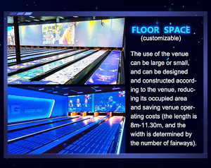 ชุดอุปกรณ์โบว์ลิ่งแบบอินเทอร์แอคทีฟ AR Interactive Projection Tenpin Set ทำจากพลาสติกและวัสดุสังเคราะห์ พร้อมทางโค้งไม้ รุ่น AR-AR-01 - Product Image 2