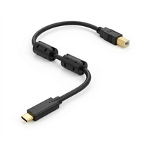 Cable USB Tipo C a B para Impresora y Escáner, Cable de Carga USB 2.0 CM-BM, Transferencia de Datos para Impresora, Computadora, Portátil, Negro