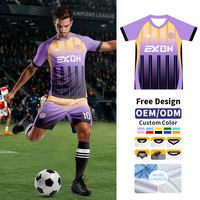 Maillot de football EXON de qualité supérieure avec col, sublimation intégrale, pour tournois amateur