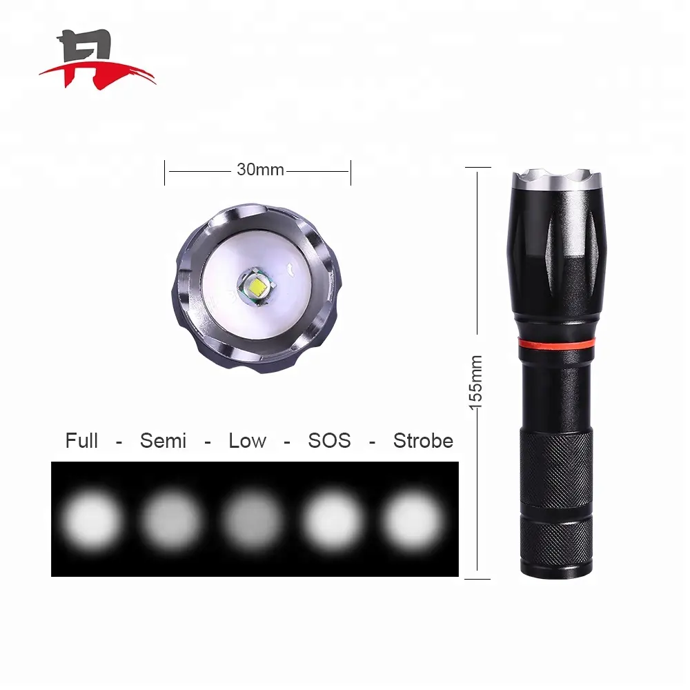 Dimmable High Power Super Bright Torche 18650 Rechargeable Linterna Led COB Powerful Zoom Torch Tactical Led Flashlight