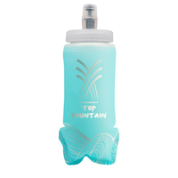 Bouteille d'eau souple écologique avec logo personnalisé pour la course à pied, la gym, la randonnée en plein air avec poche à eau