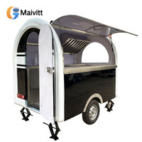 Chariot à crêpes mobile noir et blanc personnalisable pour manger et servir des aliments ou des bonbons